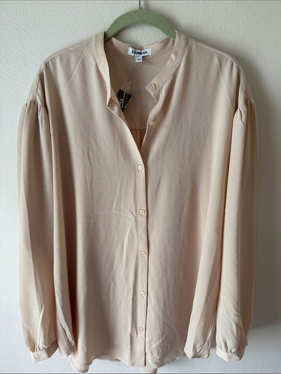 Express Tops - Express Women's Pale Blush Button-Front Blouse